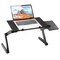 Foldable Laptop Table Bed Desk With Mouse Board Adjustable Portable Black 48X26cm